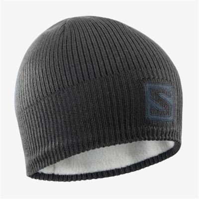 Black Salomon LOGO Men's Hats | AE-061LZAD