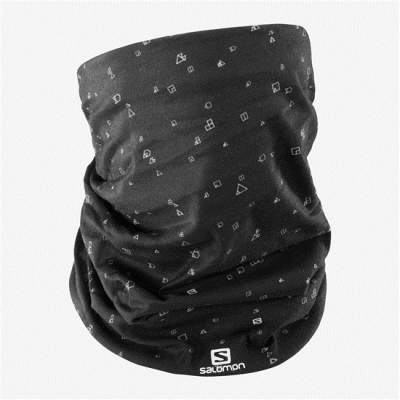 Black Salomon NECK&HEAD LIGHT GAITER Men's Headwear | AE-381TWVR