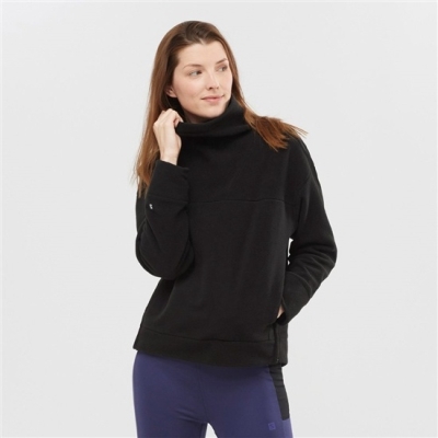 Black Salomon OUTLIFE MIDLAYER W Crewneck Women's Pullover | AE-308XUOE