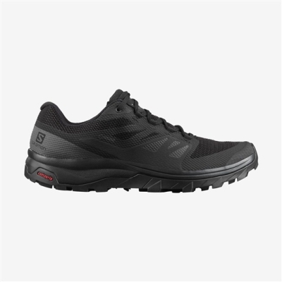 Black Salomon OUTLINE GORE-TEX Men's Hiking Shoes | AE-478HLRB