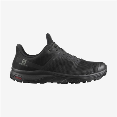 Black Salomon OUTLINE PRISM GORE-TEX Men's Hiking Shoes | AE-827ZJDW