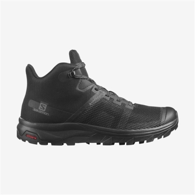 Black Salomon OUTLINE PRISM MID GTX Women's Hiking Shoes | AE-437TJIA