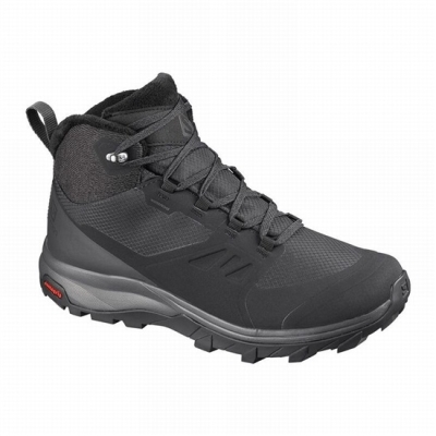 Black Salomon OUTSNAP CLIMASALOMON WATERPROOF Women's Winter Boots | AE-183DJMK