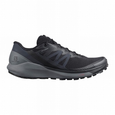 Black Salomon SENSE RIDE 4 Men's Trail Running Shoes | AE-734NTDH