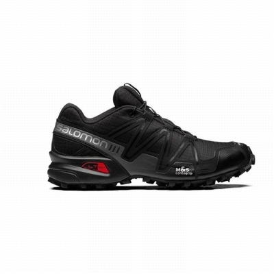 Black Salomon SPEEDCROSS 3 Men's Trail Running Shoes | AE-071QYNG