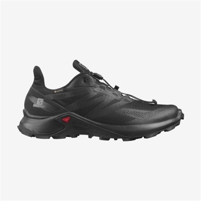 Black Salomon SUPERCROSS BLAST GTX Men's Trail Running Shoes | AE-580MTLO