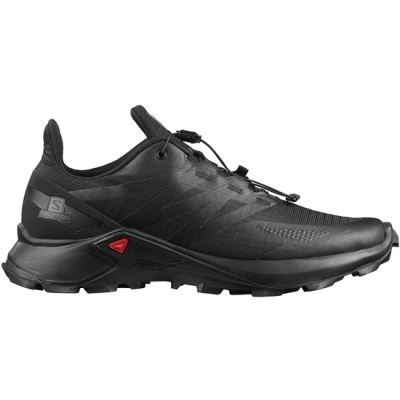 Black Salomon SUPERCROSS BLAST Men's Trail Running Shoes | AE-402WLIT