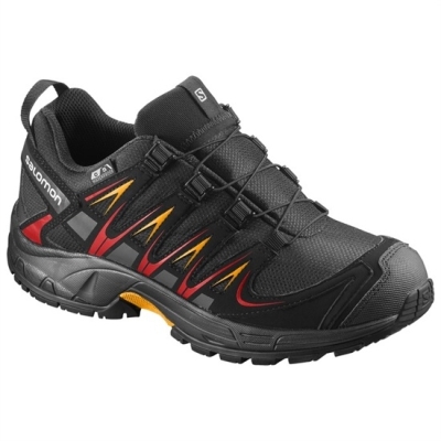 Black Salomon XA PRO 3D CSWP J Kids' Trail Running Shoes | AE-965WZDV