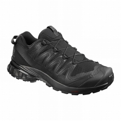 Black Salomon XA PRO 3D V8 WIDE Men's Hiking Shoes | AE-872TVBZ