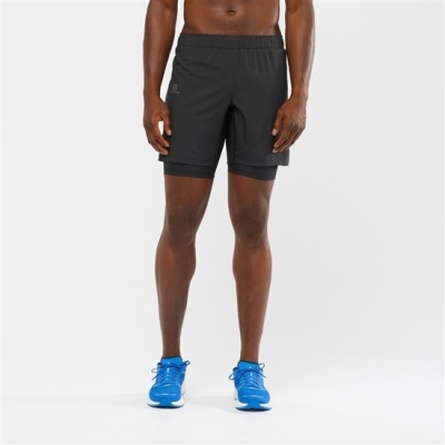 Black Salomon XA TWINSKIN Men's Shorts | AE-315GCUB