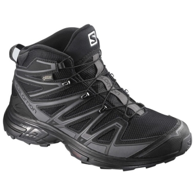 Black Salomon X-CHASE MID GTX W Women's Hiking Shoes | AE-380TGUM