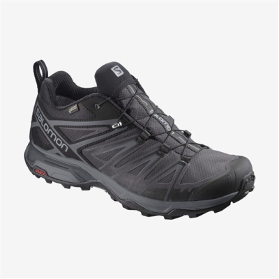 Black Salomon X ULTRA 3 GORE-TEX Men's Hiking Shoes | AE-167BULF