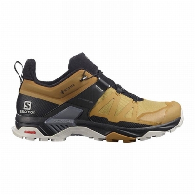 Black Salomon X ULTRA 4 GORE-TEX Men's Hiking Shoes | AE-709GRMZ