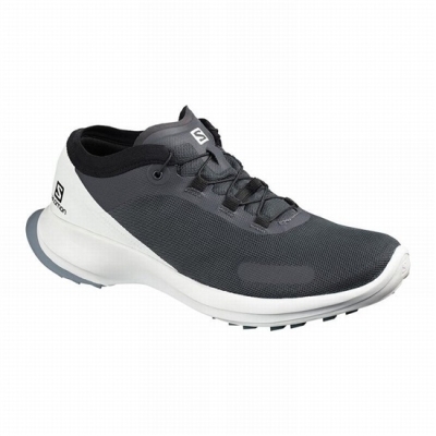 Black / White Salomon SENSE FEEL Men's Trail Running Shoes | AE-471HOQR