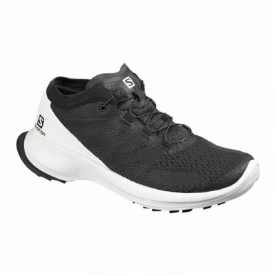 Black / White Salomon SENSE FLOW W Women's Trail Running Shoes | AE-794ZBWS