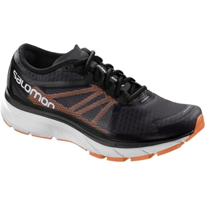 Black / White Salomon SONIC RA Men's Running Shoes | AE-468FUBC