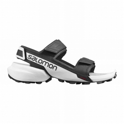 Black / White Salomon SPEEDCROSS Men's Sandals | AE-072WSGI