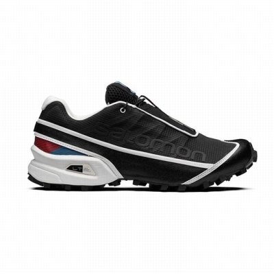 Black / White Salomon STREETCROSS Men's Trail Running Shoes | AE-658DGTW