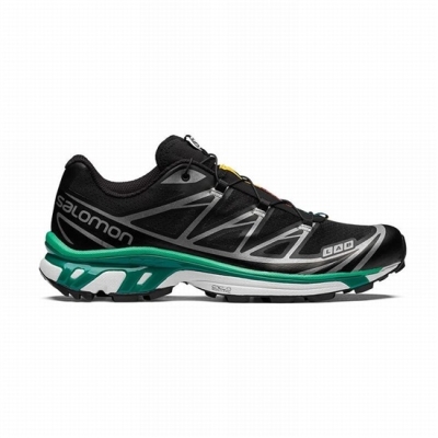 Black / White Salomon XT-6 Men's Trail Running Shoes | AE-396OYWX