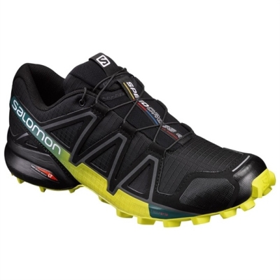 Black / Yellow Salomon SPEEDCROSS 4 Men's Trail Running Shoes | AE-984ZFGT