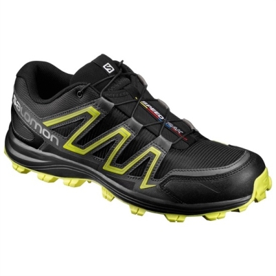 Black / Yellow Salomon SPEEDTRAK Men's Trail Running Shoes | AE-356FEMN