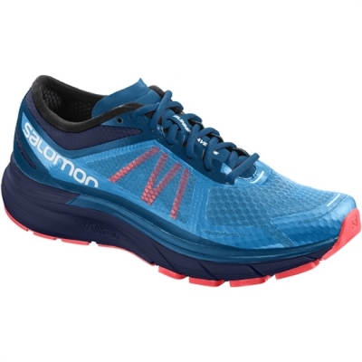 Blue / Deep Blue Salomon SONIC RA MAX Men's Running Shoes | AE-652PQAJ