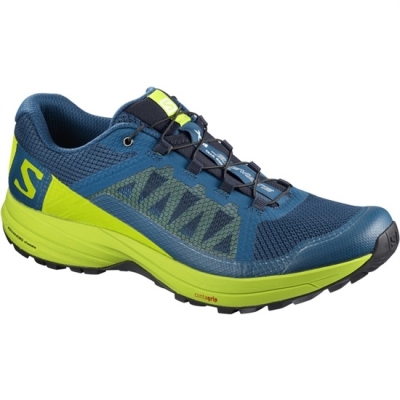 Blue / Green Salomon XA ELEVATE Men's Trail Running Shoes | AE-249LMWK