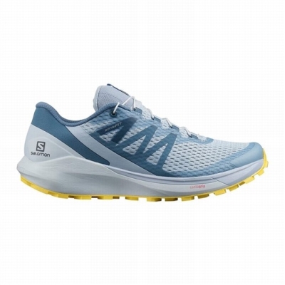 Blue / Lemon Salomon SENSE RIDE 4 Women's Trail Running Shoes | AE-321RXTS