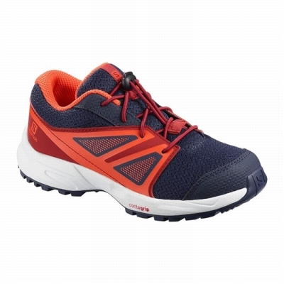 Blue / Red Salomon SENSE K Kids' Trail Running Shoes | AE-175LCIG