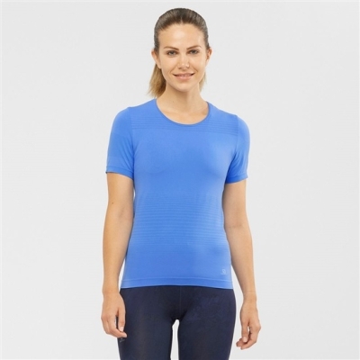 Blue Salomon ESSENTIAL MOVE ON SEAMLESS Women's T Shirts | AE-752WQHV