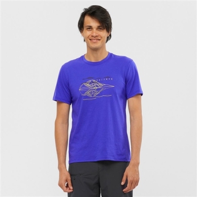 Blue Salomon OUTRACK BLEND Short Sleeve Men's T Shirts | AE-374FBLW