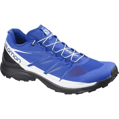 Blue / White / Black Salomon WINGS PRO 3 Men's Trail Running Shoes | AE-170OSMK