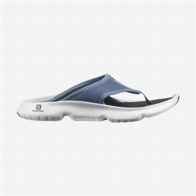 Blue / White Salomon REELAX BREAK 5.0 Men's Flip Flops | AE-450TDBH