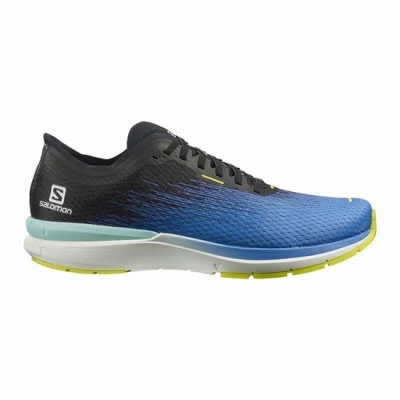 Blue / White Salomon SONIC 4 ACCELERATE Men's Running Shoes | AE-480SMUR