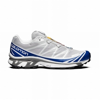 Blue / White Salomon XT-6 Men's Trail Running Shoes | AE-903BNDO