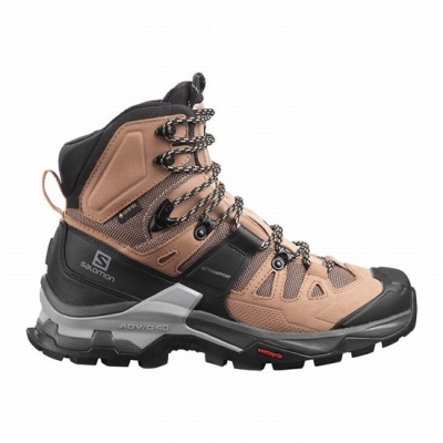 Brown / Black Salomon QUEST 4 GORE-TEX Women's Hiking Boots | AE-169HXCM