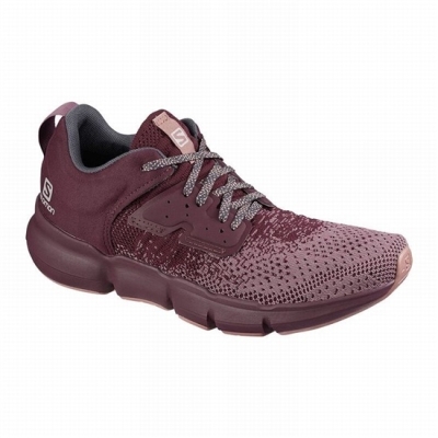 Burgundy / Dark Red Salomon PREDICT SOC W Women's Road Running Shoes | AE-385VHKT