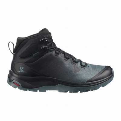 Dark Blue / Black Salomon VAYA MID GORE-TEX Women's Hiking Shoes | AE-529KFGP