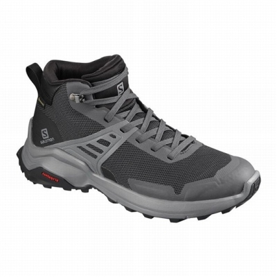 Dark Blue / Black Salomon X RAISE MID GORE-TEX Women's Hiking Shoes | AE-487NKVR