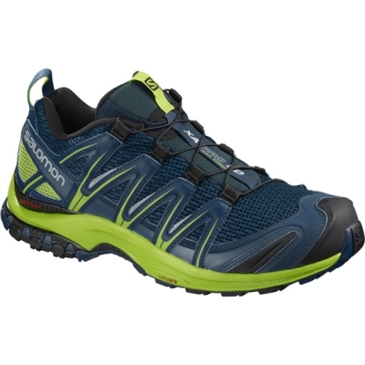 Dark Blue / Green Salomon XA PRO 3D Men's Trail Running Shoes | AE-960YAWS