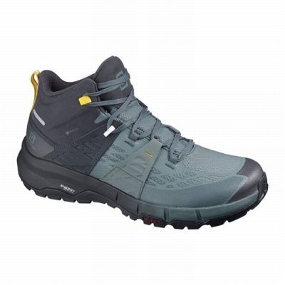 Dark Blue Salomon ODYSSEY MID GTX Men's Hiking Shoes | AE-104FQTO