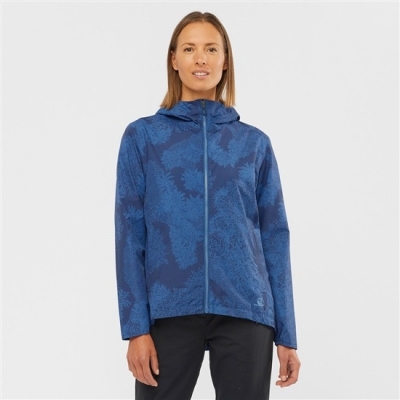 Dark Denim Salomon ESSENTIAL WATERPROOF 2L Women's Jackets | AE-863BRVE