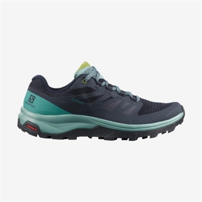 Dark Denim Salomon OUTLINE GORE-TEX Women's Hiking Shoes | AE-760TXMU