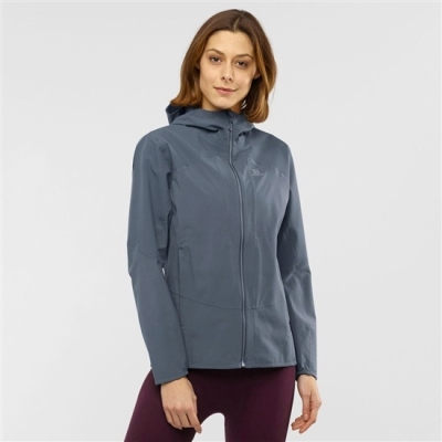 Dark Gery Salomon OUTLINE W Waterproof Women's Jackets | AE-091LUZV