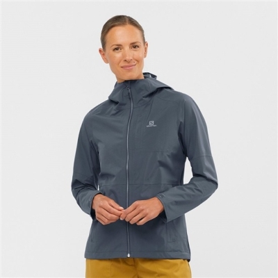 Dark Gery Salomon OUTRACK WATERPROOF 2.5L Women's Jackets | AE-143ODUC