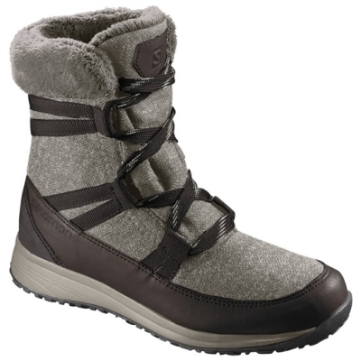 Dark Grey / Black Salomon HEIKA CS WP Men's Winter Boots | AE-597HZUC