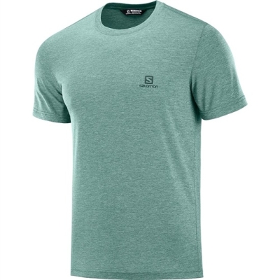 Green Salomon EXPLORE PIQUE SS M Men's T Shirts | AE-083UQFG