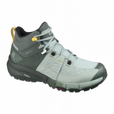 Green Salomon ODYSSEY MID GTX W Women's Hiking Shoes | AE-279XEKW