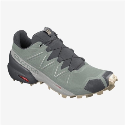 Green Salomon SPEEDCROSS 5 Men's Trail Running Shoes | AE-704ZUDH