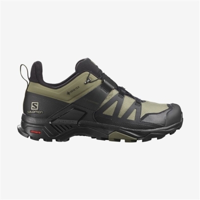 Green Salomon X ULTRA 4 GORE-TEX Men's Hiking Shoes | AE-072FTNV